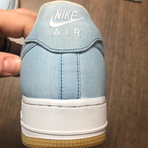 Baby Blue Air Force Ones worn once - Picture 3 of 7